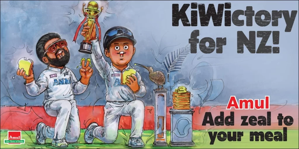 Amul’s Way of expressing victory 