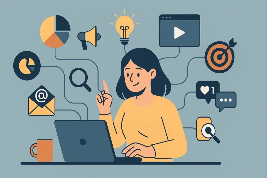 What does a digital marketer do