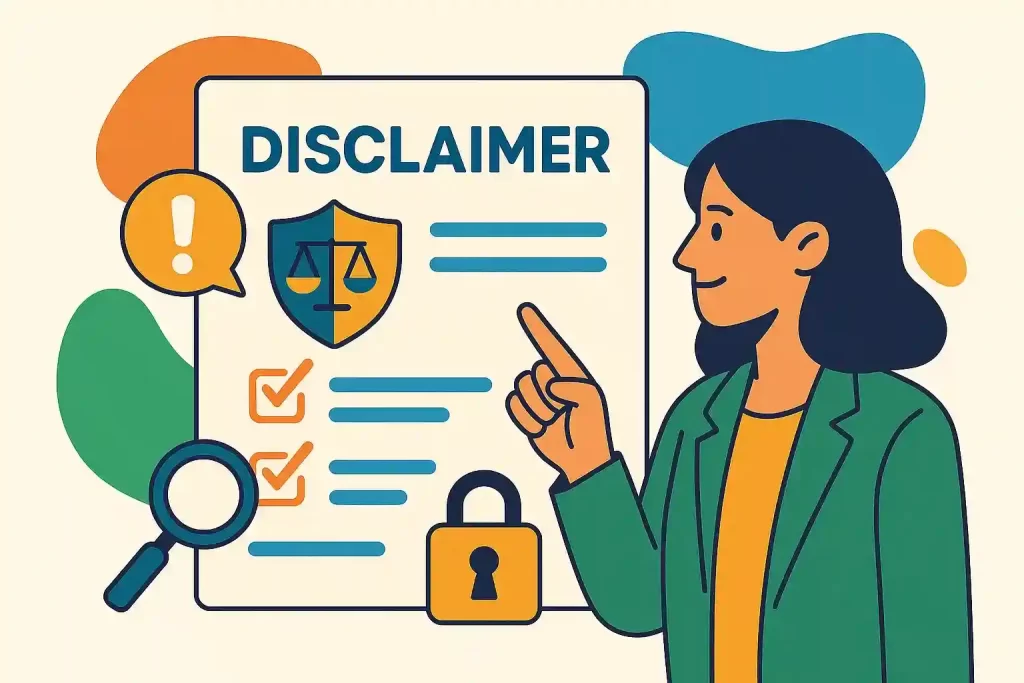 Official Disclaimer of Professional Advice & Business Ethics